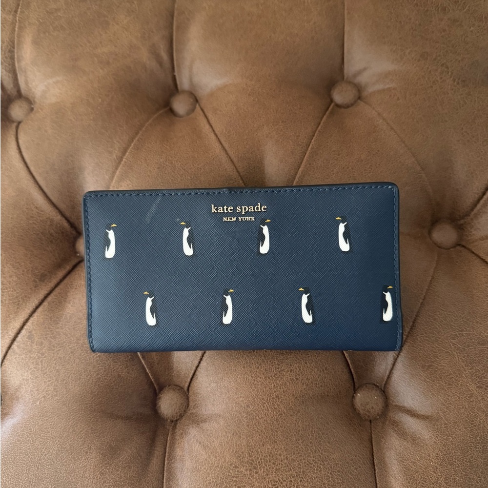Kate Spade Navy Wallet with Penguin Design